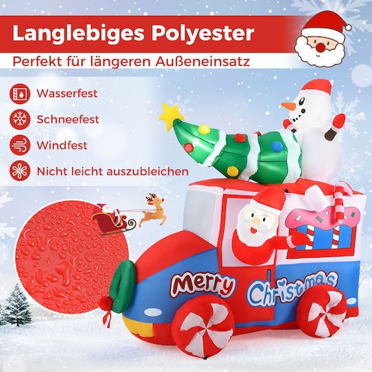 Costway Costway Aufblasbarer Weihnachtsmann im Auto mit LED-Lichtern 177 cm Cm24951de
