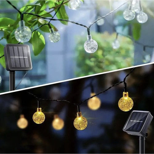 Gardlov Hanging Solar Light Garland Warm White with Photocell IP44