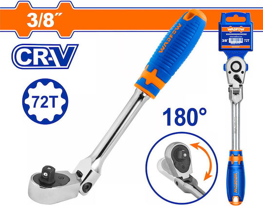 Wadfow Ratschen Einstellbar 72 Zähne mit Vierkant 3/8" Länge 25cm.