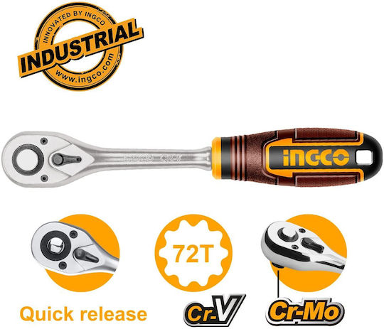 Ingco Ratchet 1/4" 15.8cm with 45 Blades