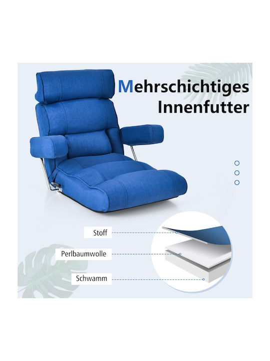 Multifunctional Bean Bag Chair Bolster Blue 80x72x75cm