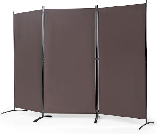 Costway Dekorativer Raumteiler aus Leinwand 260x183cm
