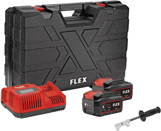 Flex 516228 Σετ Κρουστικό Δραπανοκατσάβιδο & Μπουλονόκλειδο 18V με 2 Μπαταρίες 5Ah και Θήκη