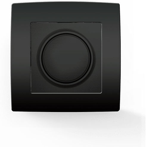 Elmark City Χωνευτός Διακόπτης Dimmer με Πλαίσιο LED Περιστροφικός 300W σε Μαύρο Χρώμα