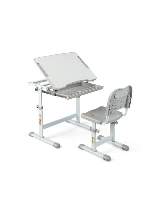 Kids Desk made of Melamine Gray 66x50x77cm