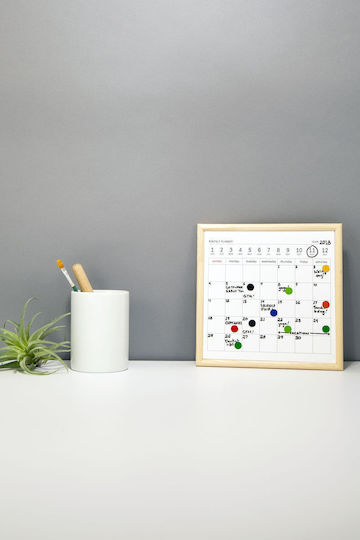 Kikkerland Magnetic Hanging Dry Erase Board 34x34cm