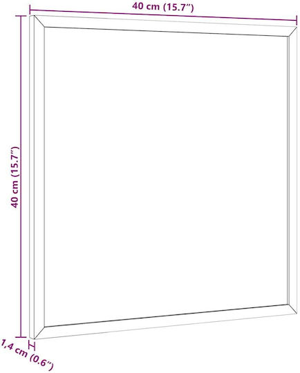 vidaXL Magnetic Hanging Dry Erase Board 40x40cm