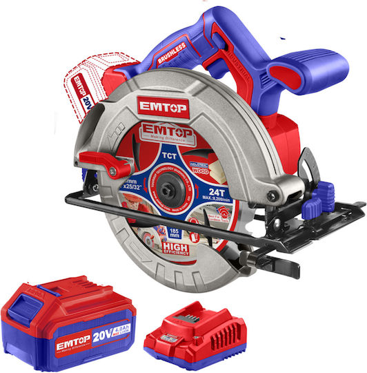 Emtop Kreissäge Brushless 20V 1x4Ah
