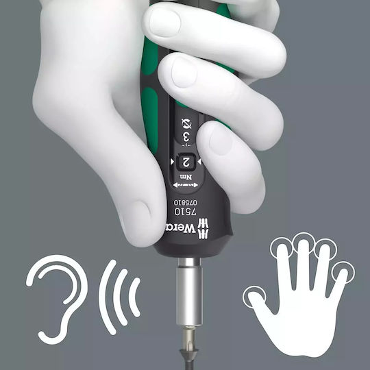 Wera Cheie dinamometrică Caroiaj 1/4" cu Lungimea 16.5buc Safe