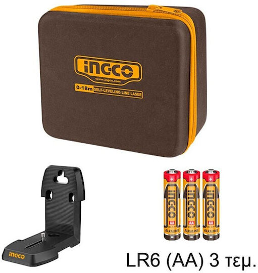 Ingco Self-leveling Linear Laser Level Red Beam 1.5V with Working Range 18m