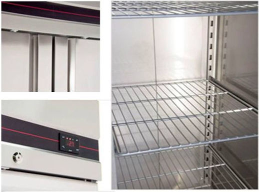 Inomak Castanea Gewerbliche Gefrierschrank 1432lt & 956W Inox mit 2 Türen P144 x B86.8 x H210cm