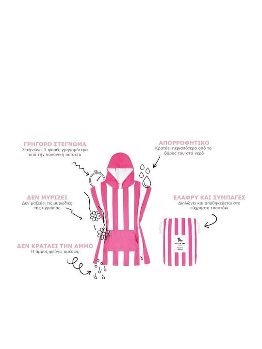 Dock & Bay Quickdry Strandponcho Mikrofaser Rosa