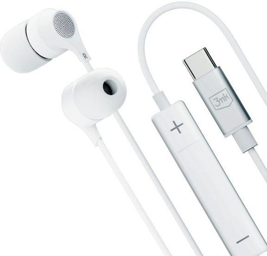 3MK 100210 In-ear Handsfree Headphones with Connector USB-C White