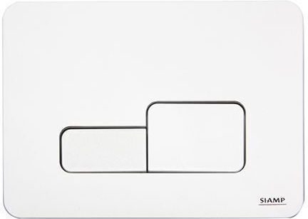Siamp Prime Spülplatten für Toiletten Doppelspülung Weiß