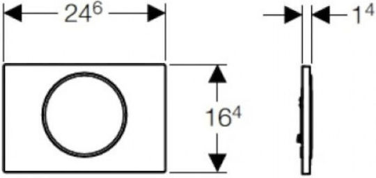 Geberit Sigma 10 Spülplatten für Toiletten Einspülig