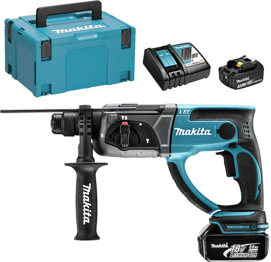 Makita Κρουστικό Σκαπτικό Πιστολέτο Μπαταρίας 18V με Υποδοχή SDS Plus / Ταχείας DHR202RFJ