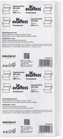Endless Hand Towel Zig-Zag Embossed 21-25cm 250pcs 16packs 1100661602