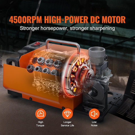 Drill Bit Sharpener Diameter 3-13 Mm Adjustable Point Angle 95° 135° Power 120 W
