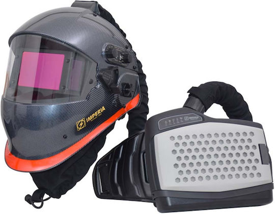 Imperia Electronic Welding Helmet Optical Field 65x270mm with Active Air Filter Gray