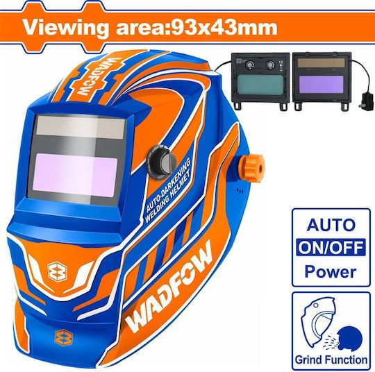 Wadfow Welding Helmet with 93x43mm Visual Field Blue