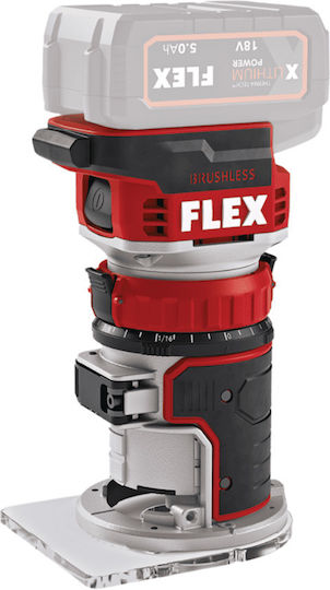 Flex CER 18.0-EC/5.0 Set Trimmfräse 18V Bürstenlos 2x5Ah mit Geschwindigkeitseinstellung und Staubabsaugsystem