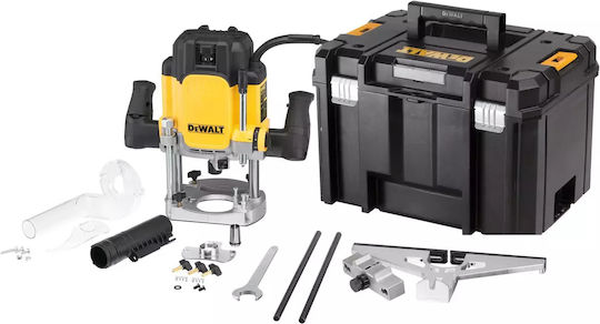 DEWALT DW622KT-QS Κάθετη Φρέζα 1400W με Ρύθμιση Ταχύτητας και με Σύστημα Αναρρόφησης