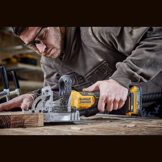 DEWALT DCW682P2 Biscuit Joiner 18V 2x5Ah with Suction System