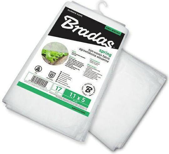 Bradas AWW1716005 Αντιπαγετικό Ύφασμα 17gr/m² 5x1.6m Λευκό
