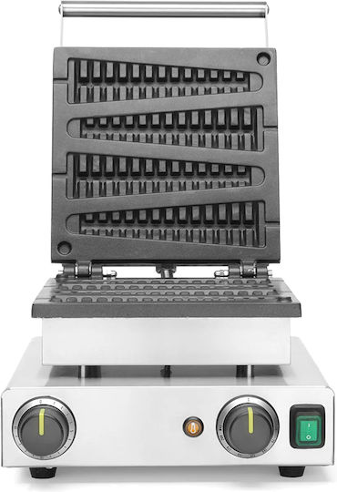 Hendi Gewerbliches Waffeleisen Einzeln für Waffeln in Form von Stick 212165