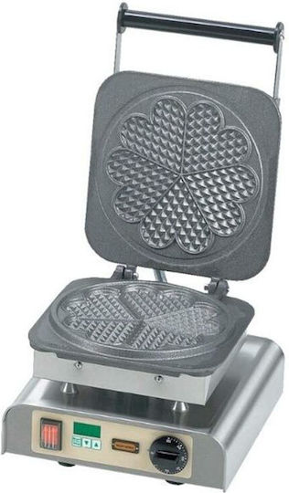 Neumarker Big Heart Commercial Waffle Maker Single 90° Opening for Flower Shape Waffles 12-40720DT