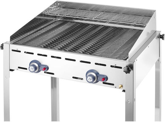 Hendi Baking Plate Double Sided with Cast Iron Grill Surface 32.5x53cm
