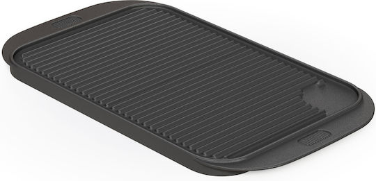 Thermogatz Baking Plate Double Sided with Cast Iron Flat & Grill Surface No 3 48x26x2cm