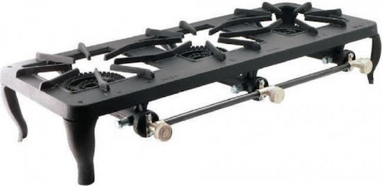 Foker Europa LPG Cooktop Triple 12kW 79x37x16.5cm