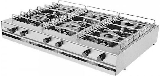 Vimitex 206-S Εστία Υγραερίου Εξαπλή 42kW 120x70x25cm