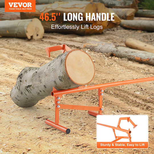 Vevor Timberjack 46,5 Schwerlast-Holzheber Max 15" Durchmesser Baumstämme Rollend