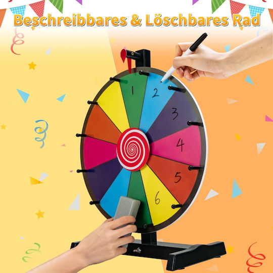 Costway Wheel of Fortune 12 Colorful Slots Stable Base Party Events Tt10007