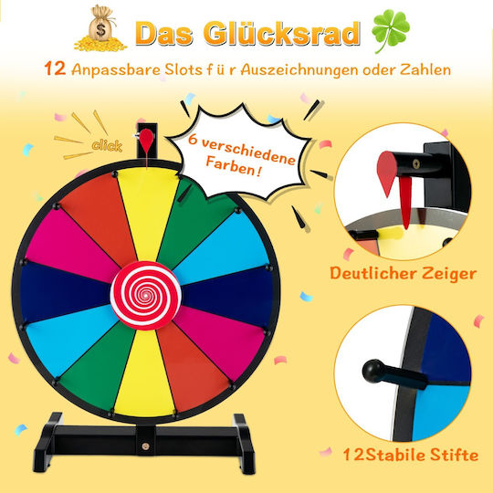 Costway Wheel of Fortune 12 Colorful Slots Stable Base Party Events Tt10007
