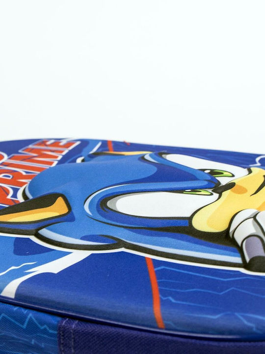 Sonic Σχολική Τσάντα Πλάτης Νηπιαγωγείου Μπλε
