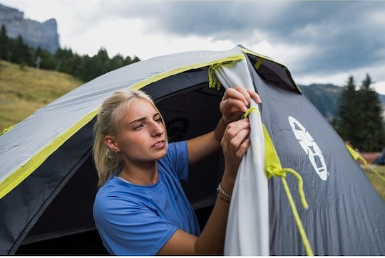 Coleman Darwin 3 Camping Tent Igloo Grey with Double Cloth 3 Seasons for 3 People 210x110x180cm