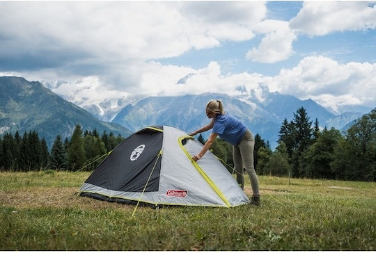 Coleman Darwin 3 Camping Tent Igloo Grey with Double Cloth 3 Seasons for 3 People 210x110x180cm