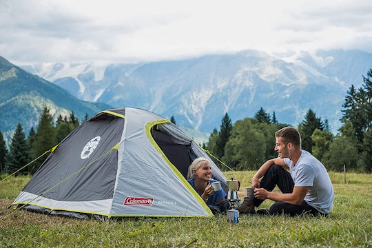 Coleman Darwin 3 Camping Tent Igloo Grey with Double Cloth 3 Seasons for 3 People 210x110x180cm