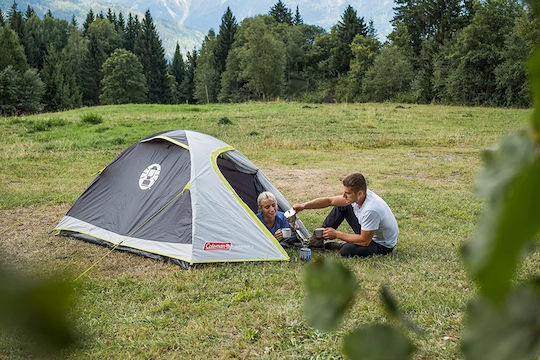 Coleman Darwin 3 Camping Tent Igloo Grey with Double Cloth 3 Seasons for 3 People 210x110x180cm