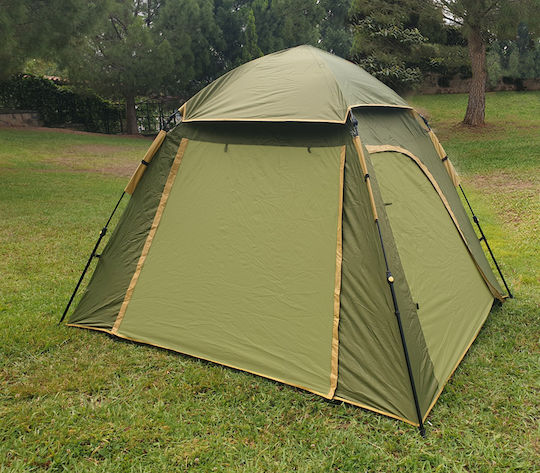 Salty Tribe Seminole 4 Automatic Camping Tent Igloo Green with Double Cloth 4 Seasons for 4 People 240x210x175cm