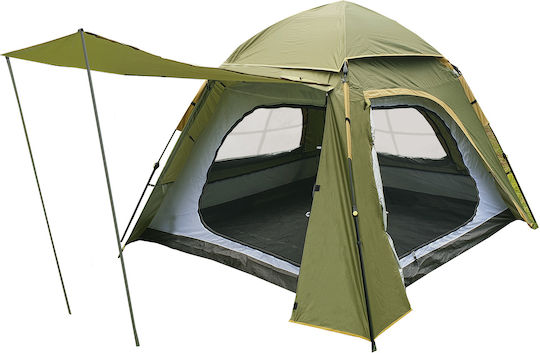 Salty Tribe Seminole 4 Automatic Camping Tent Igloo Green with Double Cloth 4 Seasons for 4 People 240x210x175cm