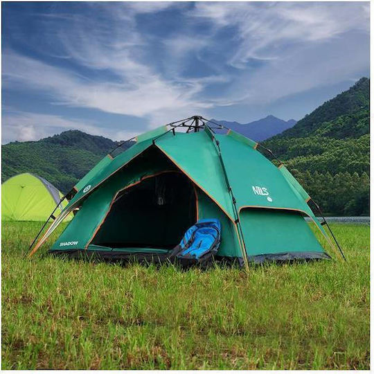 Nils Camping Tent Igloo Green with Double Cloth 4 Seasons for 3 People 200x200x140cm