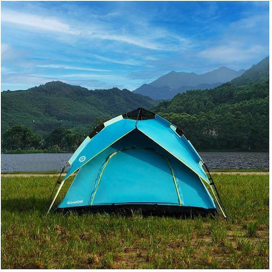 Nils Nils Camp Shadow Camping Tent Igloo Blue with Double Cloth 4 Seasons for 3 People 200x200x140cm