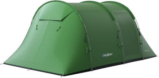 Husky Bolen Dural 4 Camping Tent Tunnel Green with Double Cloth 4 Seasons for 4 People 450x260x200cm