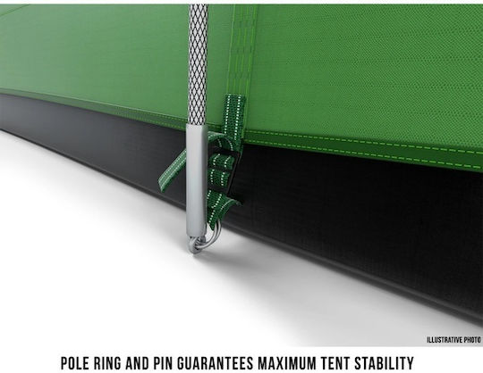 Husky Bolen Dural 4 Camping Tent Tunnel Green with Double Cloth 4 Seasons for 4 People 450x260x200cm