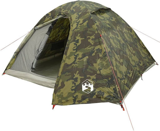 vidaXL Σκηνή Camping Igloo Πράσινη για 3 Άτομα 270x205x125εκ.