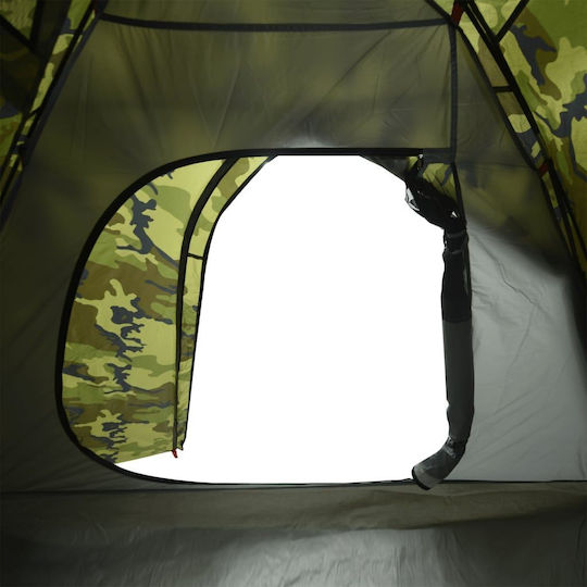 vidaXL Σκηνή Camping Igloo Πράσινη για 3 Άτομα 270x205x125εκ.